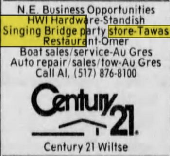 Singing Bridge Store and Station - Sep 05 1999 Ad For Sale (newer photo)